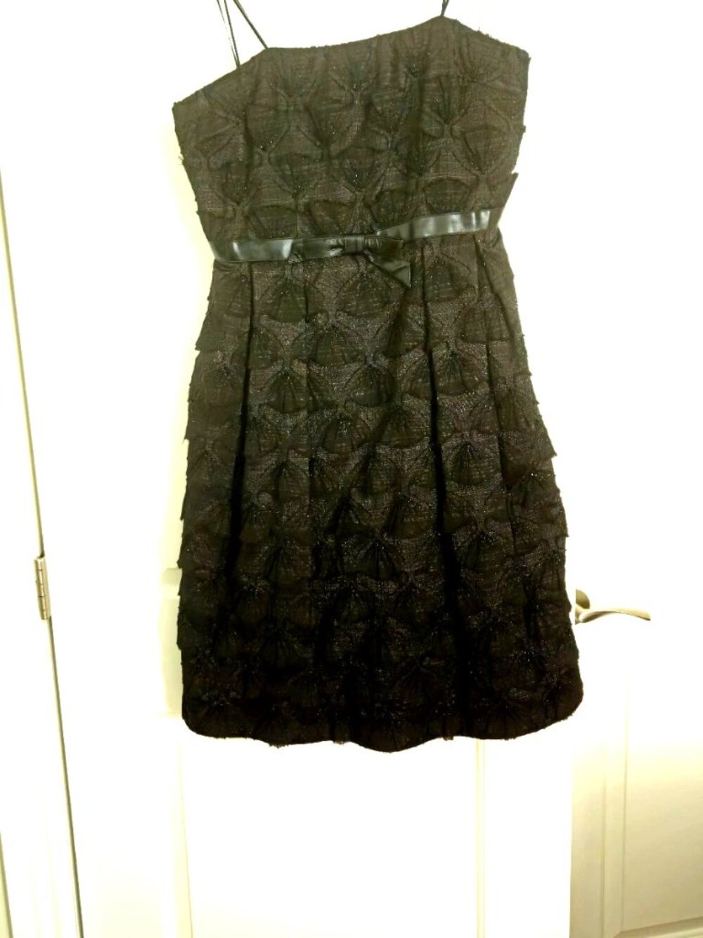 Vintage Couture Bergdorf Goodman Dress, Black, Strapless, Size 12